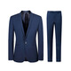 JODOLL Men's Suit Suit Sheep Wool Comfortable Breathable Soft Suit Solid Color Versatile Casual Fashion Suit Lake Blue XL 52B Pants Size Remarks Inventory Inquiry Customer Service