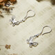 Caibai Jewelry Platinum Earrings Pt950 Fashionable and Beautiful Filigree Butterfly Earrings Price BJ Platinum Earrings About 3.00g