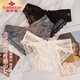 Yu Zhaolin Women's Underwear Feminine Temptation Lace Hollow Women's Briefs Seamless Large Size Solid Color Thong L/165