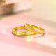 Saturday Fortune (ZLF) Gold Ring for Men and Women Pure Gold 5G Gold Geometric Couple Ring Love Corner Price T Female Ring No. 15-2.83g