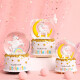 Christmas gifts for girlfriends, children's crystal ball music box, music box ornaments, birthday gifts for girls, children for best friends, creative and practical wedding gifts, rainbow unicorn [lanterns + multiple music + automatic falling snow]