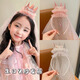 Beautiful birthday princess crown veil headband glitter sequin crown headband happy birthday party props tiara hair accessories sweet pink 1 piece