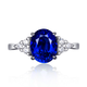DL 1998 Fat Donglai same style tanzanite ring sapphire 925 silver inlaid carat tanzanite color No. 9