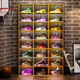 Sailoto Xianjing shoe box shoe storage box transparent sneakers anti-oxidation imitation acrylic internet celebrity shoe wall folding pull-out type high quality gray orange 4-pack double magnetic door anti-oxidation