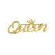 QUAMER light luxury temperament letter brooch outlets women's accessories temperament letter brooch (gold color)