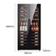 BAIKAILUN frequency conversion double-door wine cabinet ultra-thin seamless embedded constant temperature wine cabinet villa light luxury liquor glass refrigerator office tea and wine display cabinet double-door fresh cabinet 2 meters | seamless embedded | dual temperature | red wine ice bar style 40 bottles frequency conversion