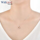 WithLovePt platinum 18K rose gold two-color diamond pendant round group set light luxury niche necklace for women Pt950/18K gold in stock (free S925 silver chain)