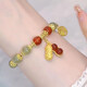 Good things peanut imitation jade peanut bracelet for girls isn niche design new jewelry 1536 Good things happen to flowers