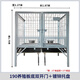 HKML dog cage, large dog outdoor with toilet, sturdy Labrador Golden Retriever German Shepherd reinforced medium-sized dog kennel single layer 190 breeding plate bottom double open cage + galvanized tray Hunan, Hubei, Jilin, Heilongjiang
