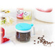 
Camellia three-group round glass seasoning bottle seasoning box rack Salt tank large salt box 300ML*3 color random small material box