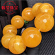 Fat Donglai's same style beeswax bracelet chicken fat yellow amber men's single circle bracelet women's old honey round beads 20mm 12 pieces