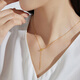 Chow Tai Fook SOINLOVE minimalist series ins style 18K gold necklace Y-shaped clavicle chain women's necklace birthday gift VE166 about 40cm