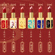 Korean rabbit authentic Forbidden City lipstick set box carved lipstick set Chinese style retro matte 520 Valentine's Day gift 6-piece set