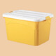 Chenzhi Shangpin Storage Box Moving Clothes Quilt Organizer Large Toy Storage Box Thickened Bedroom Dormitory Office Storage Yellow 80# (46*33*28cm)X4 Pulley