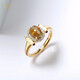 ROYALPICK gold and green cat's eye ring 2.54 carat oval honey color retro gift for girlfriend and wife's day birthday gift 2 carat cat's eye ring (customized and shipped in 10 days)
