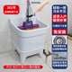 Rongjie automatic drain household large wash mop pool without dirty hands ceramic balcony desk controlled small bathroom square mop pool No. 301 (length 37 width 33) desk controlled drain without dirty hands