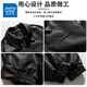 Jeanswest retro spring and autumn new leather jacket men's PU leather coach bomber jacket American casual loose motorcycle suit JK80 black L