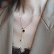 Chi Xing plated 18K gold color Roman tassel necklace for women, plated AU750 rose gold clavicle chain to give girlfriend a high-end gift