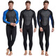 SBART one-piece wetsuit 3mm thick material warm and cold-proof snorkeling suit winter swimming men's swimsuit wetsuit fishing suit 1130 all black 2XL (185-190cm, 160-190Jin Jin equals 0.5 kg)