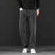 Romon 2025 Nuevo verano Jeans Grey Jeans Men's Spring and Summer suelto recto de pierna ancha