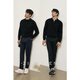 ZINGCHEN Elegant old money style outfit ZINGCHEN Henry collar zipper knitted sweater men's autumn and winter bottoming sweater navy blue regular S