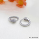 Haibaolou PT950 platinum earrings, platinum earrings with side carvings, snake earrings, 3.85g pair