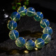 Dominican blue amber beeswax bracelet optimized amber Buddha beads round bead single circle bracelet beeswax bracelet synthetic blue amber men's and women's picture color diameter 16mm*14 pieces (standard men's style)