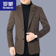 
ROMON Spring and Autumn Woolen Casual Suit Men's Middle-aged Spring and Autumn Woolen Blazer Dad Single Thickened Top 82020 Gray M 170