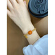 Xuanshi's new caramel-colored chalcedony old beeswax yellow bracelet gold-plated pendant elastic bracelet gift for girls 8mm 8mm