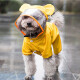 CHUXINGJIA dog raincoat all-inclusive cartoon waterproof four-legged puppy autumn and winter pet clothes Teddy transparent raincoat pet green dinosaur XL (chest 59cm back length 41cm)