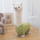 Restez mignon alpaca Mount Doll Tabinet siège Animal Doll with Wheels Large Adult Plux Toy Birthday Gift for Women Green Détachable 1.12M