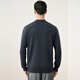 Hengyuanxiang thickened pure wool men's wool sweater autumn and winter sweater base daddy solid color inner sweater for men black gray L /175/92A