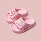 LATE TIME Little Shark Children's Slippers Summer Boys Home Use Soft Sole Non-Slip Bathing Children's Outdoor Sandals Girls Pink Peach Rabbit Inner Length 15.5cm 24/25 Size