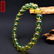 Amber style, one thing, one picture, one certificate, blue amber bracelet for men and women, Mexican natural water purified high blue amber gold bracelet, 6.53g, 8.5mm