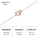 AJIDOU Ajidou Rose Gold Roman Ring Necklace Simple Fashion Pendant Retro Personality Japanese and Korean Trendy First Jewelry for Girlfriend Students Girlfriend Birthday Gift