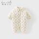 戴维贝拉秋冬装新生儿连体衣女宝宝婴幼儿小月龄外出衣服
