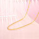 Mengjinyuan 18K gold necklace with gold 750 hollow spun silk chain clavicle chain as a birthday gift for girlfriend