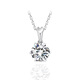 AVHE platinum PT950 gold necklace, genuine cultivated diamond pendant, Lily Snowflake Diamond Necklace, Chinese Valentine's Day gift for women, 2 carat D color diamond-Lily heart-shaped platinum pendant + free silver chain + gift box