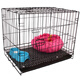 Dog cage small dog puppy cage Teddy dog cage with toilet indoor and outdoor large cat cage rabbit cage dog fence cage 70*50*60 (black) cage + tray