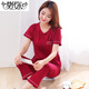 Modal Pyjamas für Frauen im Sommer kurzärmelige Hose reine Baumwollsommer Dünne lose Hauskleidung für Frauen lässig Anzug hellgrüner L7374 XL