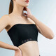 Summer solid color one-piece one-piece unpadded strapless tube top bra anti-exposure bottoming inner one-line shoulder wrap anti-slip short style black plus size (120-180Jin Jin equals 0.5 kg)