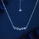 Pt.Charm new product pt950 platinum set chain star pendant women's platinum clavicle chain necklace as a gift for the goddess, ready stock 5.7-5.8g, set chain length is about 43+3cm
