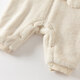DAVE&BELLA full-month baby jumpsuit, infant warm crawl suit, milk velvet children's clothes, winter clothing, new baby girl's pajamas, off-white, ready stock 80cm (recommended height 73-80cm)
