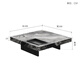 KUKA Italian light luxury marble coffee table for living room with built-in storage tray carbon steel base PT7163 coffee table