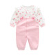 Karawa baby clothes pure cotton baby jumpsuit spring autumn summer baby long-sleeved baby clothes newborn romper 0-1 years old pink elephant 66cm