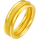 Saturday Fortune Gold Ring Women's Three Lives Three Worlds 3D Hard Gold Stackable Women's Ring Pricing No. 15 Smooth Surface, About 0.79g
