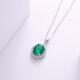 GEM STONE KING necklace for women 4.03 carat nano emerald pendant 925 silver colored treasure necklace Women's Day gift for mom