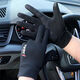 Barbudo Gloves Men's Summer Five-Finger Gloves Thin Ice Silk Breathable Driving Fishing Cycling Sunscreen Quick-Drying Gloves Full Finger Black One Size