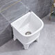 Shantou Lincun washing mop pool household balcony bathroom integrated small size washing mop pool floor-standing high-leg ceramic 50 cm backrest manual drain