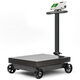 Electronic scale commercial folding wheeled 500kg scale weighing 300kg electronic scale 600 floor scale counting platform scale 300kg dual display black characters three holes charging 40*50